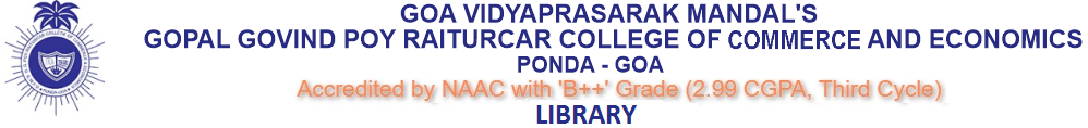 Goa Vidyaprasarak Mandal’s Gopal Govind Poy Raiturcar College of Commerce and Economics